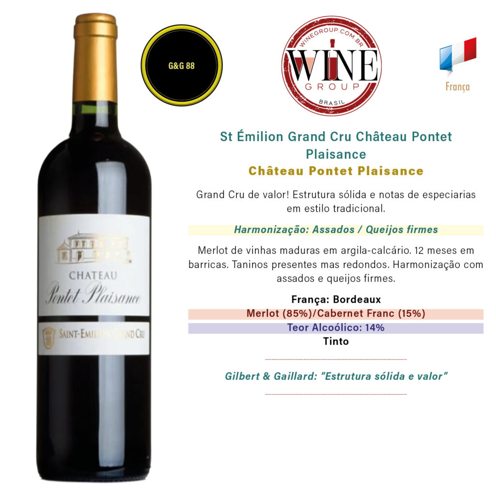 St Émilion Grand Cru Château Pontet Plaisance