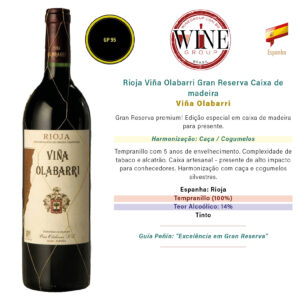 Rioja Viña Olabarri Gran Reserva Caixa de madeira